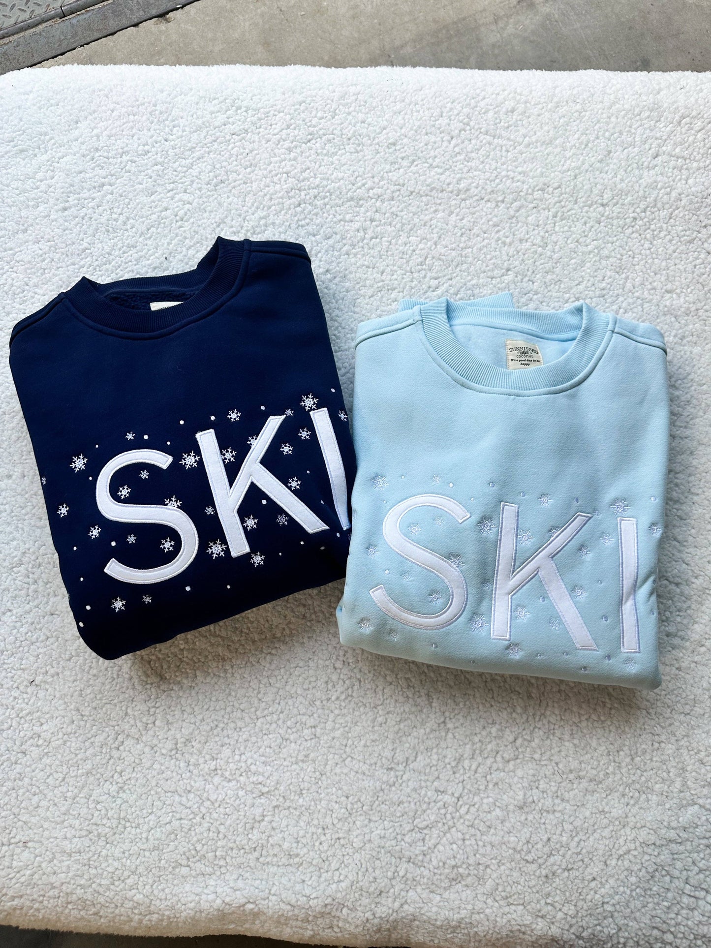 Navy Blue Ski Snowflake Sweatshirt