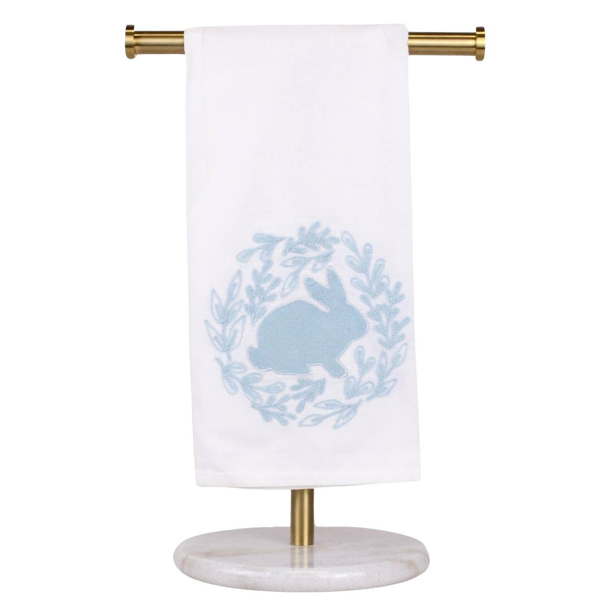 Harvey Bunny Hand Towel   White/Blue   20x28