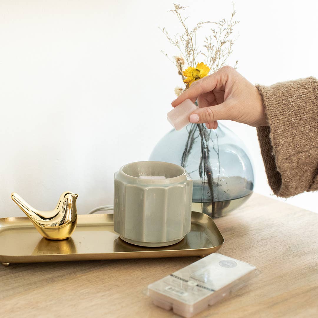 Grey Banded Wax Warmer