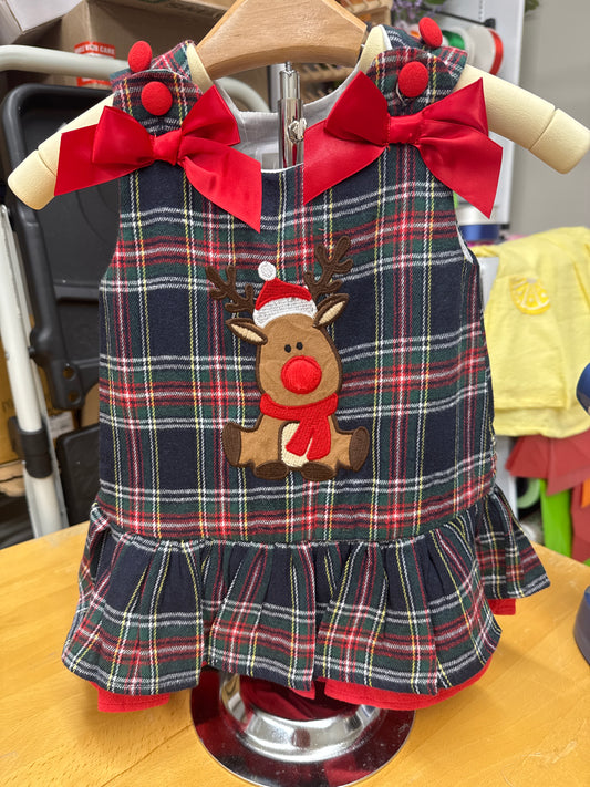 Tartan Plaid Rudolph Dress
