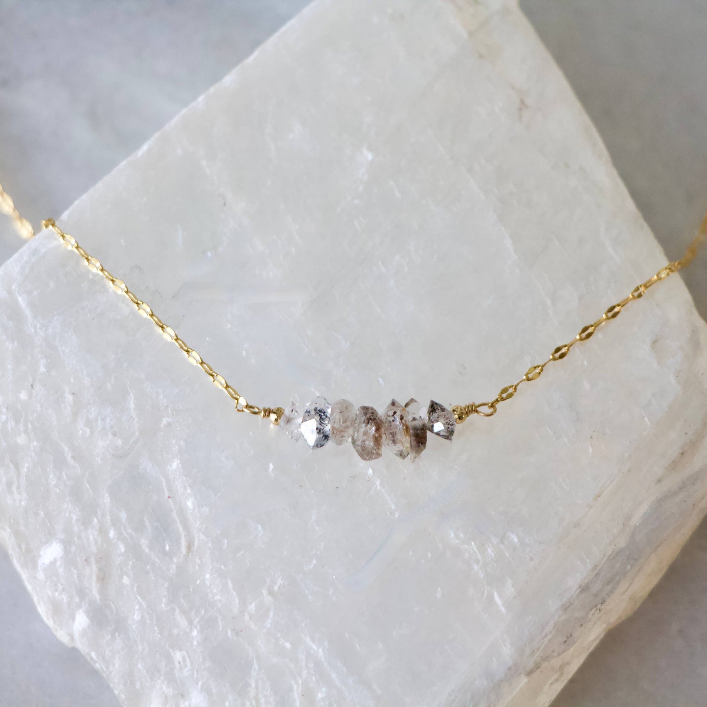 Herkimer Diamond Chip Necklace