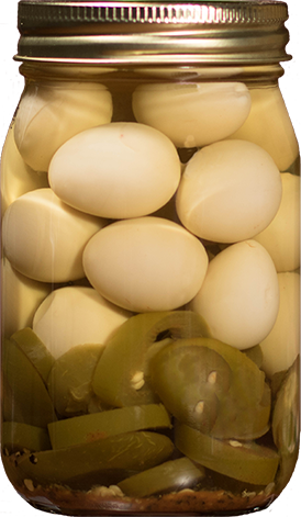 Pickled Veg: Spicy Pickled Quail Eggs (16 oz / 454 g)