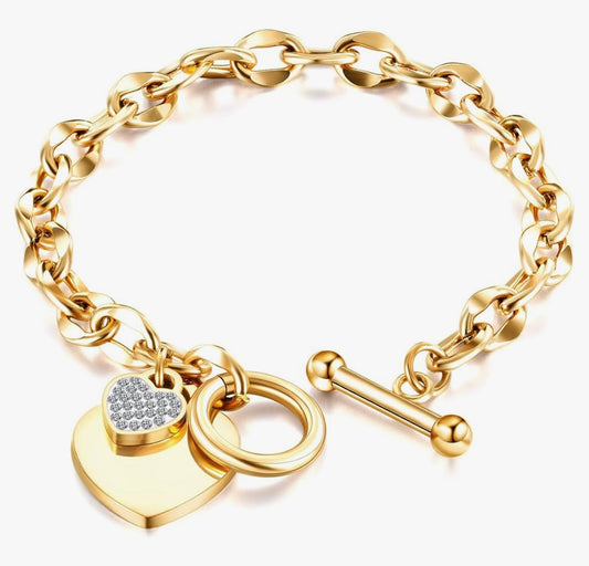 Love Heart Charm Bracelet