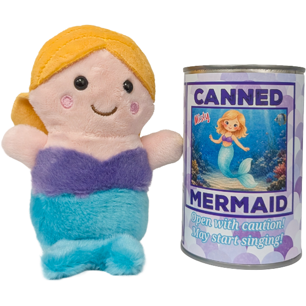 Misty the Canned Blond Mermaid - Mermaid Plush in a Can