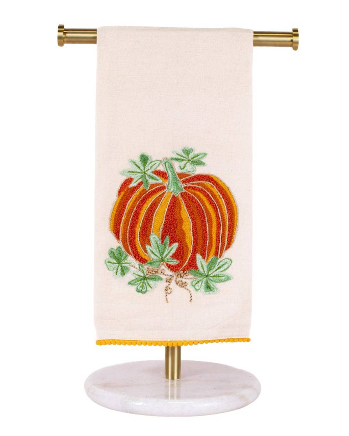 Turner Pumpkin Hand Towel   Cream/Orange   20x28