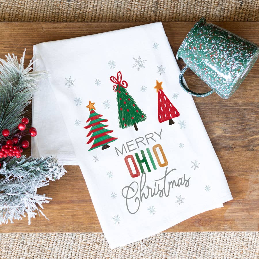 State Products, Kitchen Towel, Christmas Decor, Custom Towel