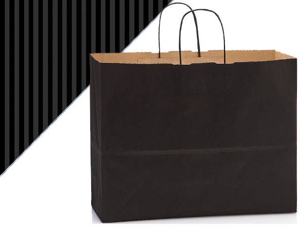 Recycled Shadow Stripe Kraft Paper Shopping Bags