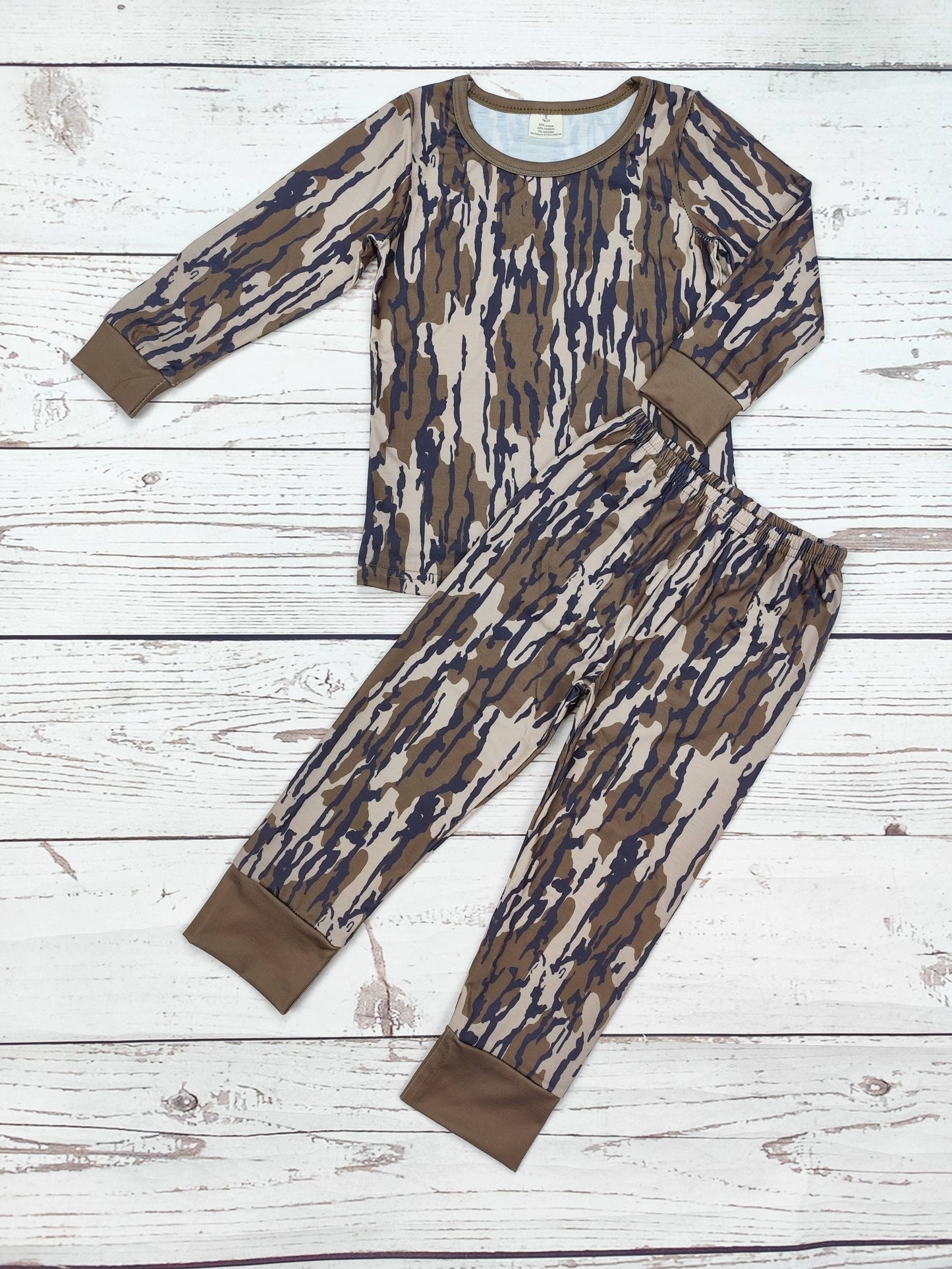 Kids Camouflage Print Sleepwear Set