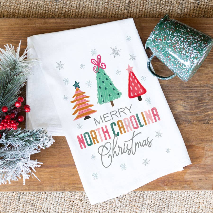 State Products, Kitchen Towel, Christmas Decor, Custom Towel