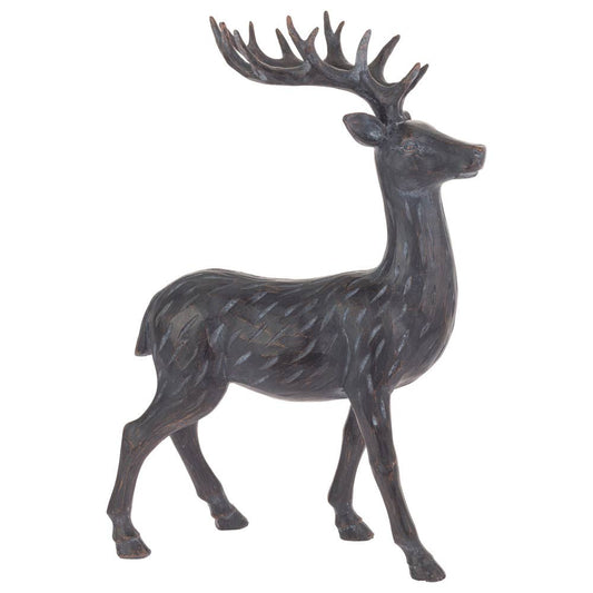 Etched Slate Standing Deer Christmas Décor