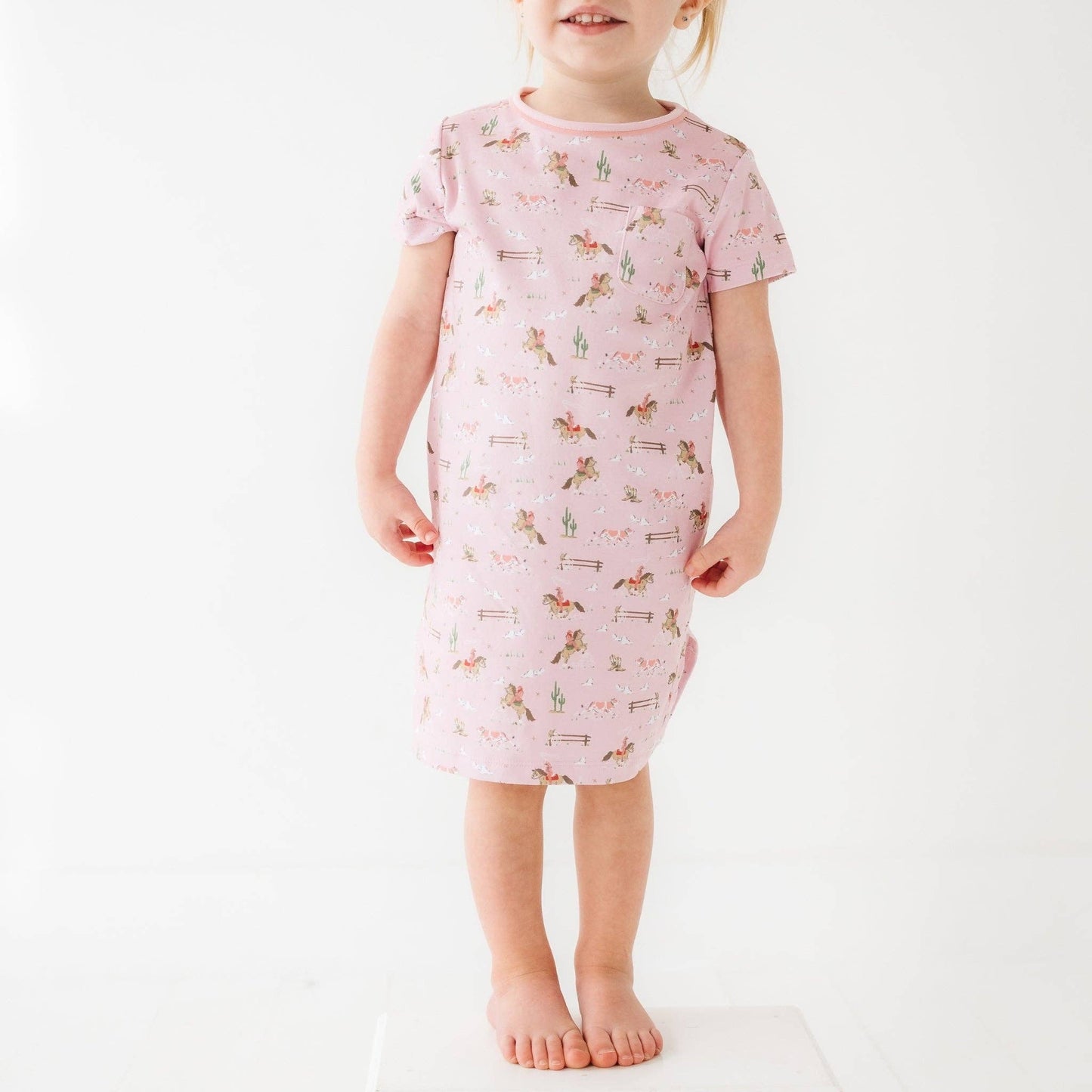 Little Wranglers Nightdress - Dusty Rose