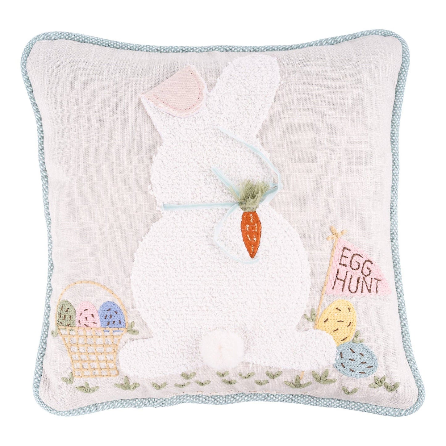 Bunny Egg Hunt Pillow - Easter