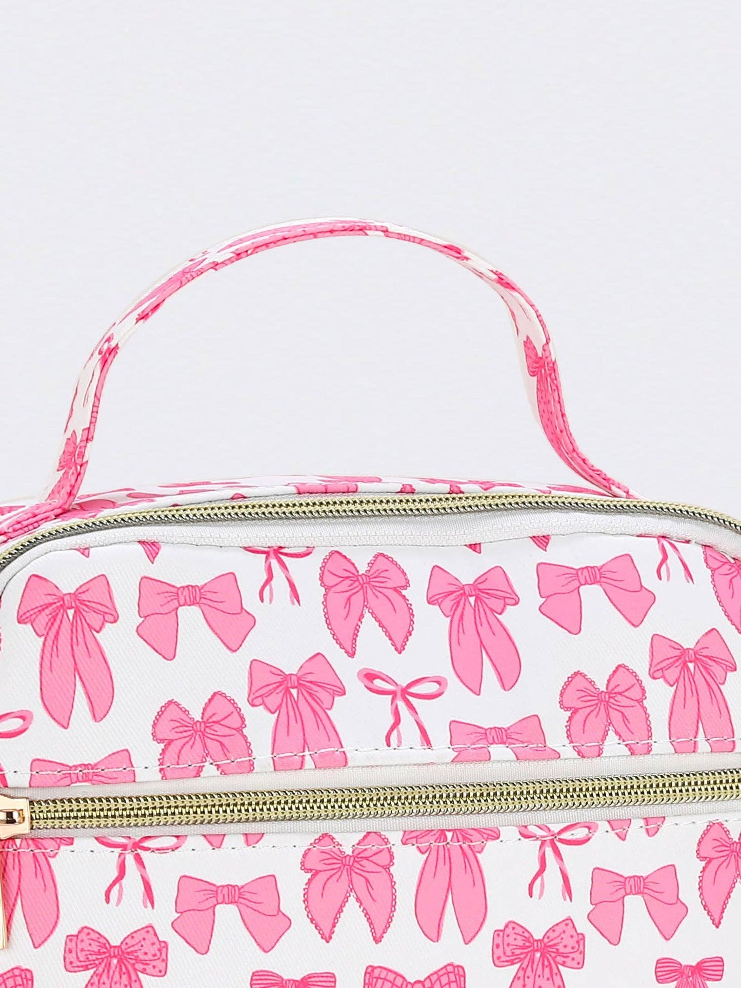Bow Printed Canvas Lunchbox Bag