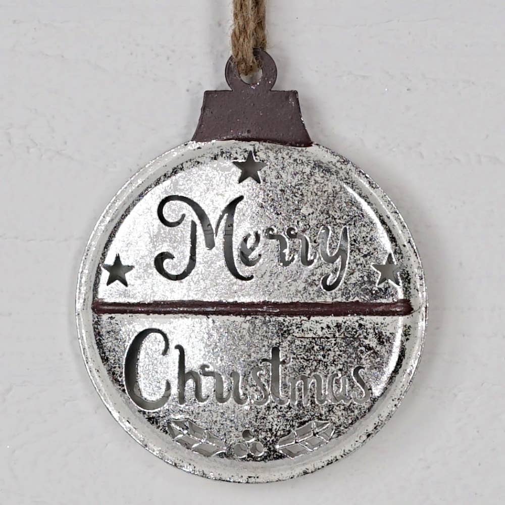 7.25inD Metallic glitter 3D ornament w. text-WT