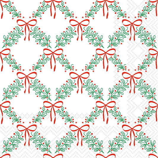 Paper Cocktail Napkins 20ct Madeleine Christmas