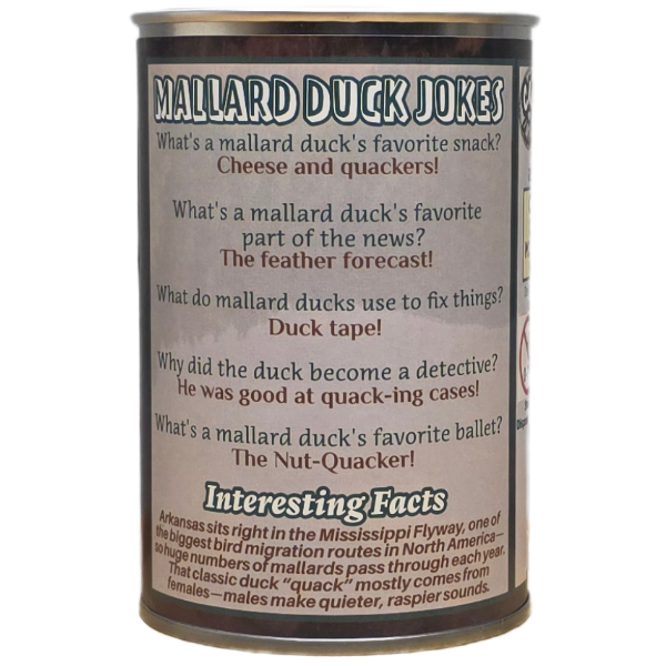 Arkansas Edition - Canned Mallard Duck Plush w/Sound in Can