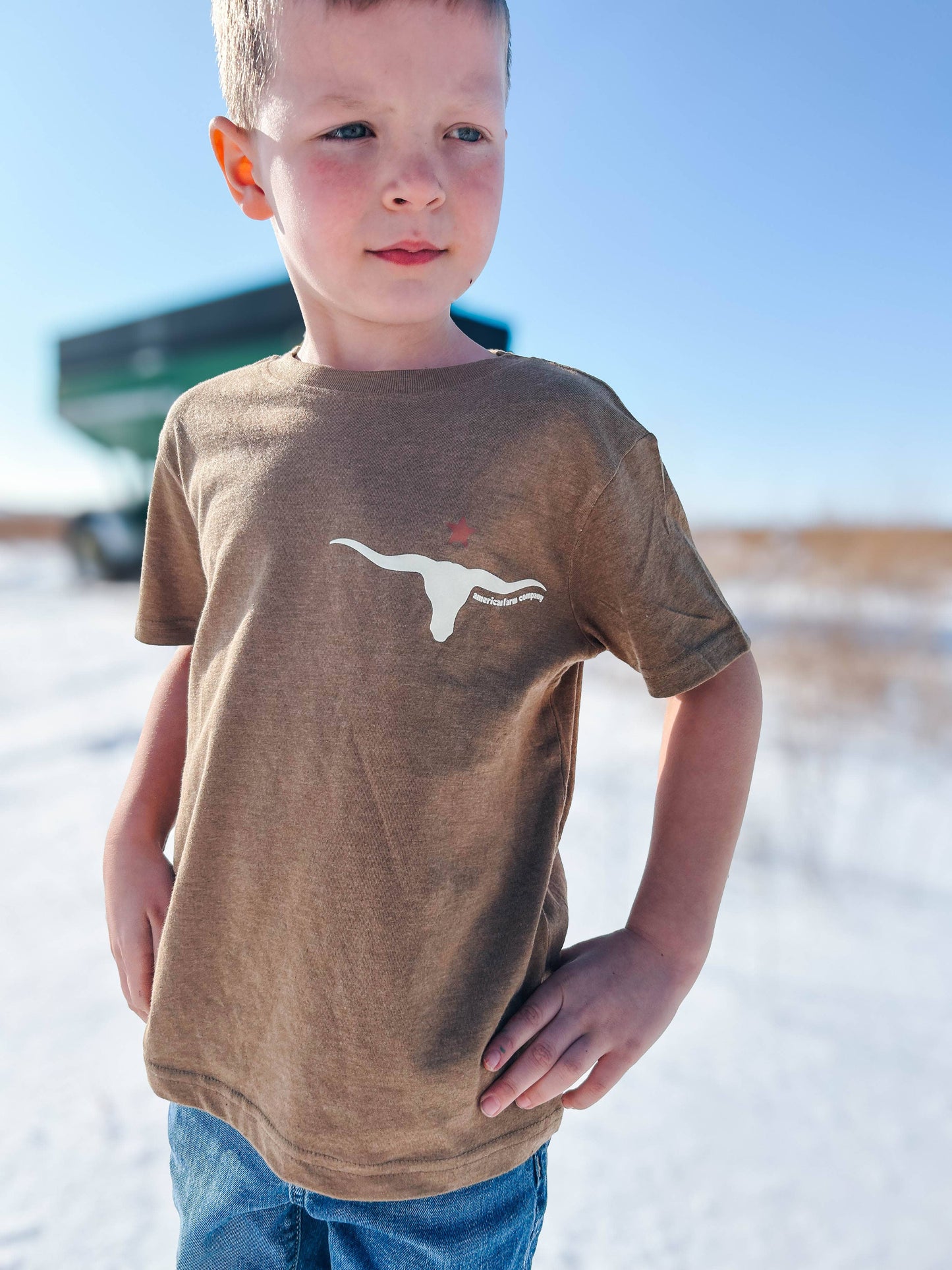 Western Skull 'Support Farmers' Tee - Toddler/Youth