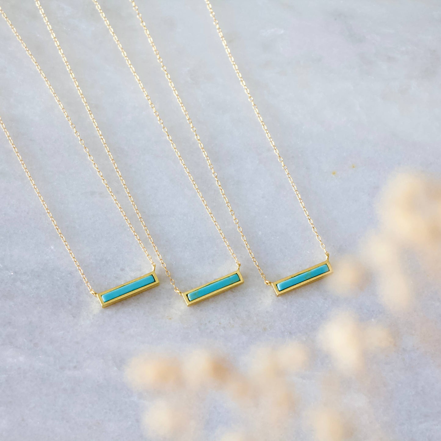 Mini Turquoise Bar Necklace