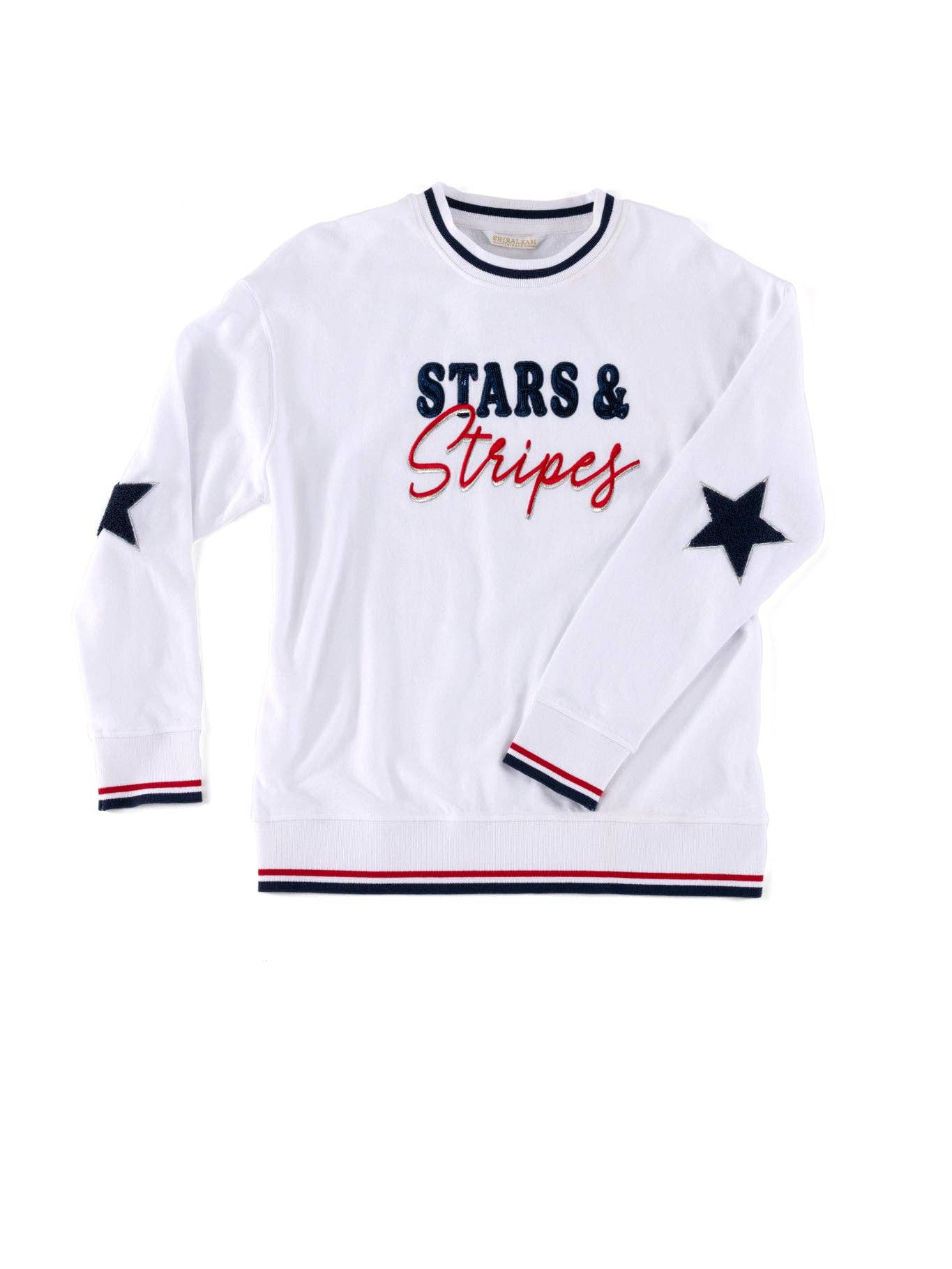 “STARS & STRIPES" SWEATSHIRTS, WHITE