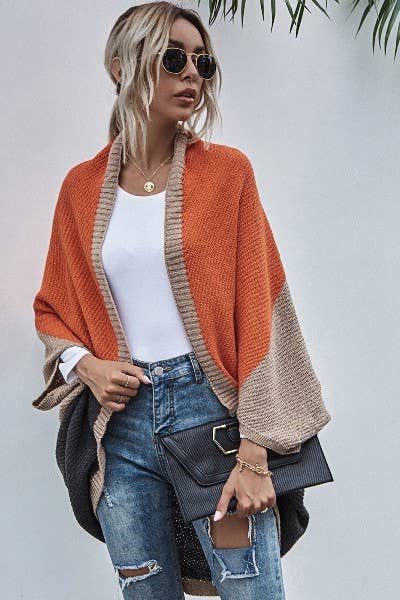 Color Block Cardigan