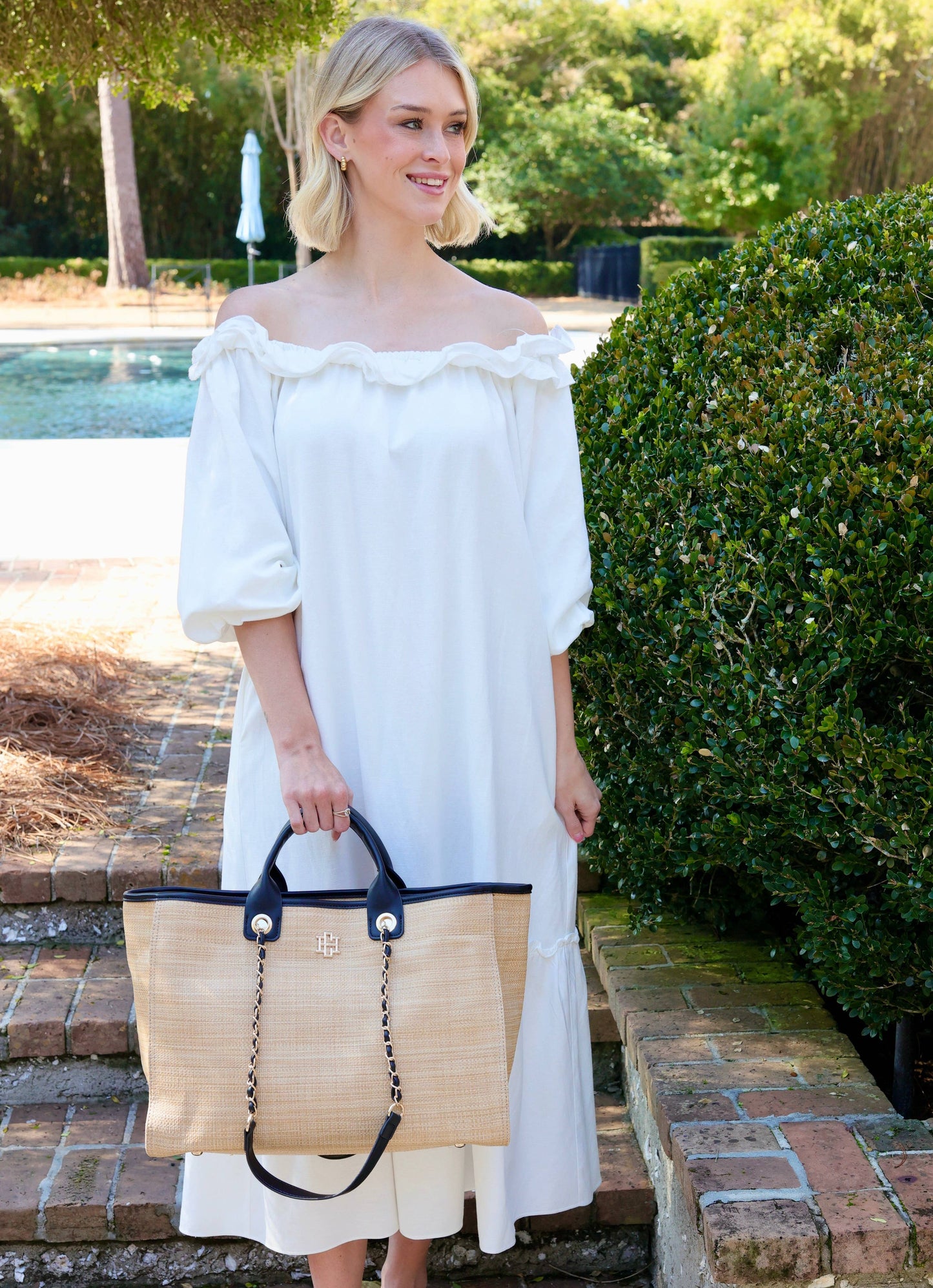 Melissa Tote Bag Natural Black