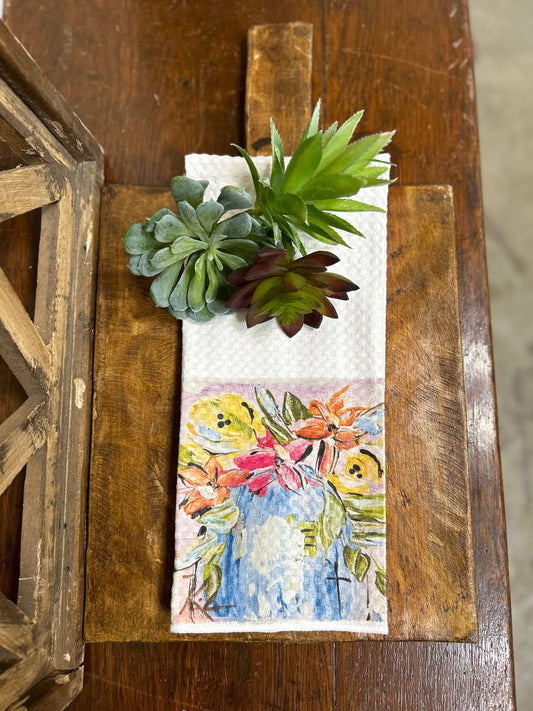GA Hollys Flowers Towel