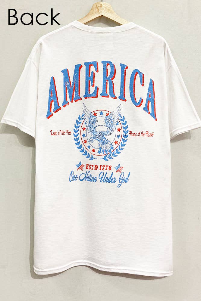 America Front and Back Tee