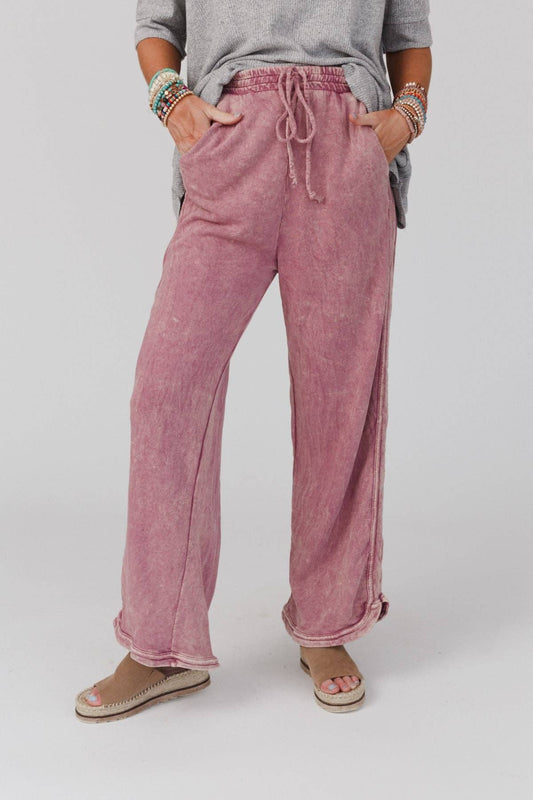 So Comfy Wide Leg Full Pant - New Mauve