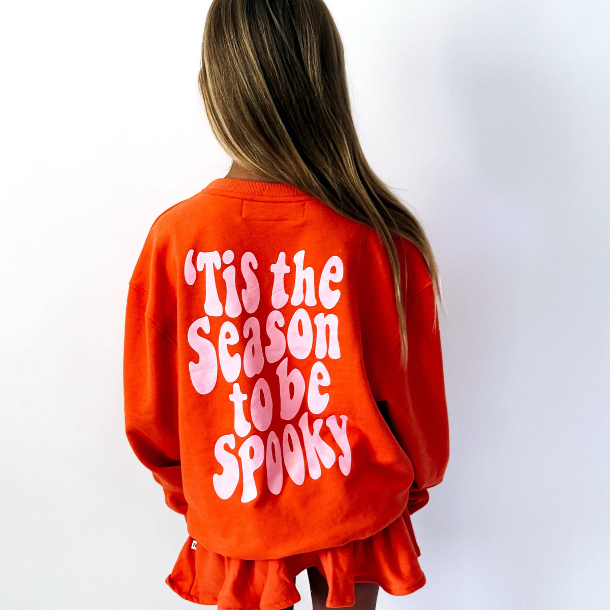 'TIS THE SEASON TO BE SPOOKY | FRONT + BACK PRINT | oversized  drop shoulder | KIDS