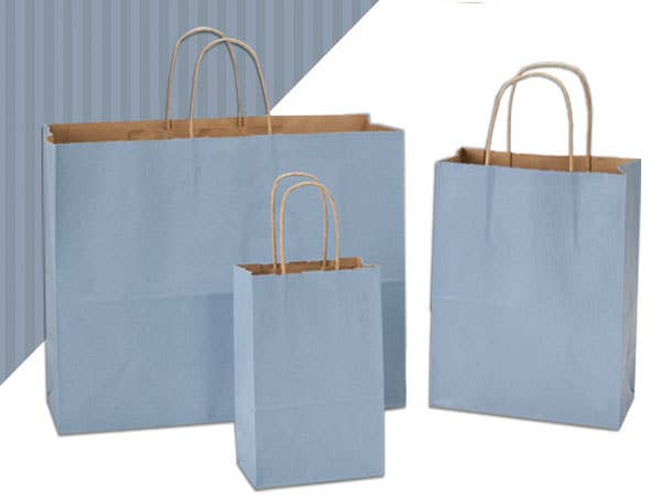 Recycled Shadow Stripe Kraft Paper Shopping Bags