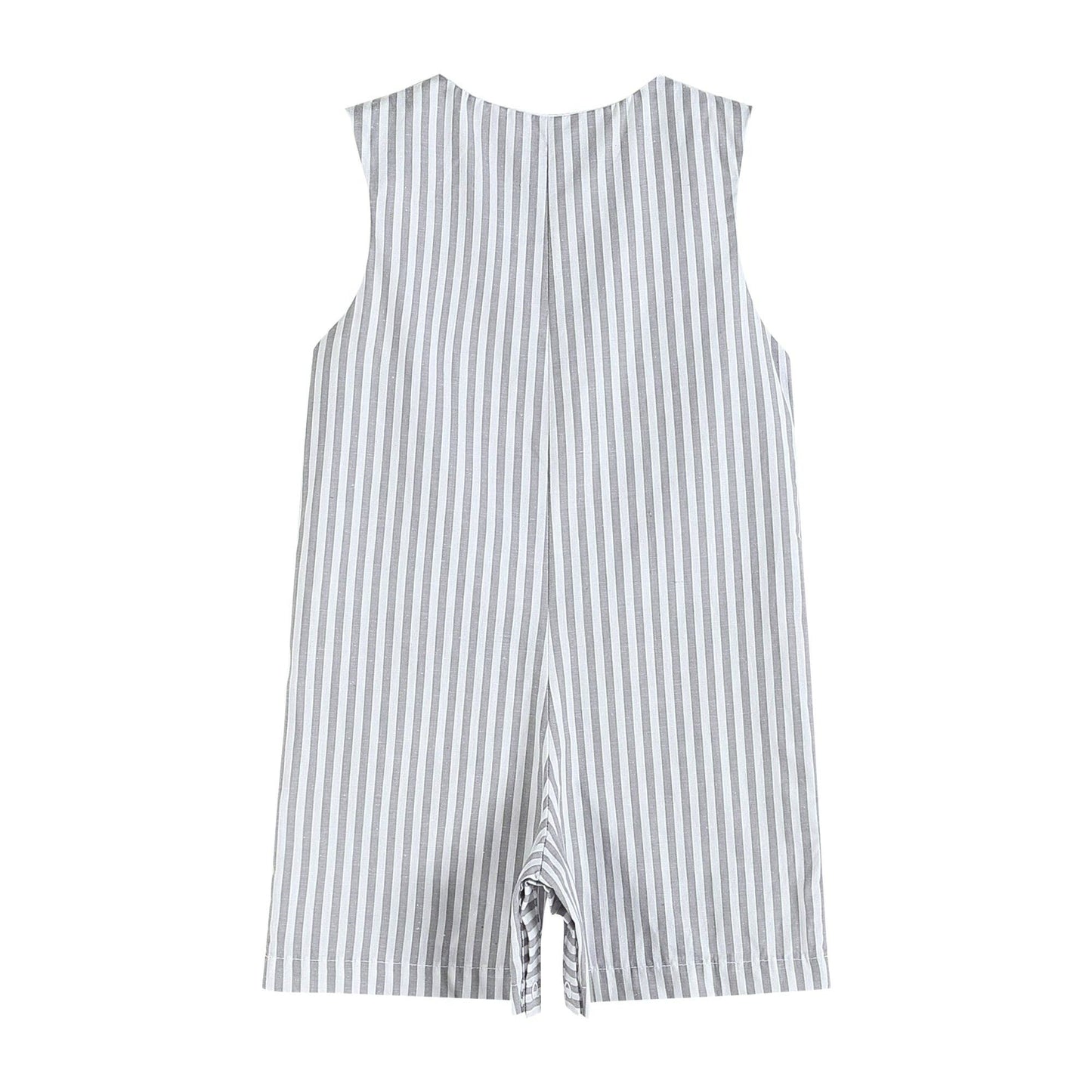 Gray & White 'All-American Boy' Shortalls