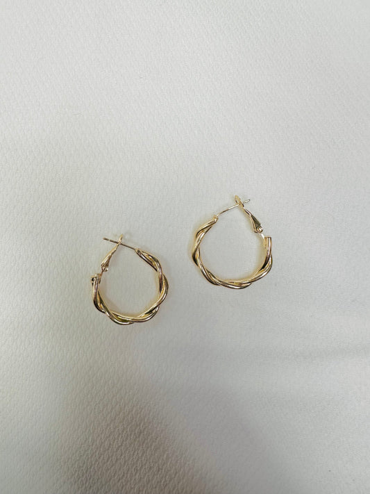 Twisted Gold Hoops