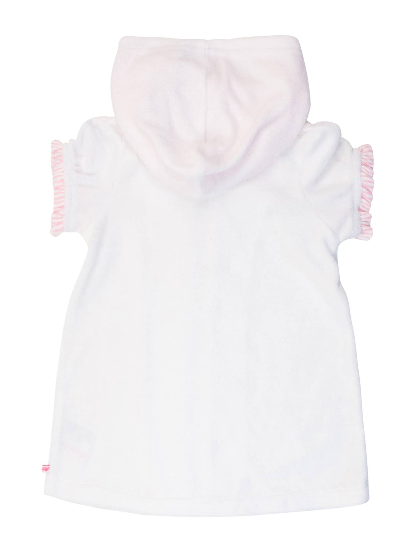 Girls White Terry Full-Zip Cover Up