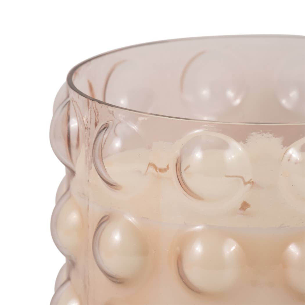 Scented Candle - Peony and Blush Suede Bubble Glass, 102 Oz