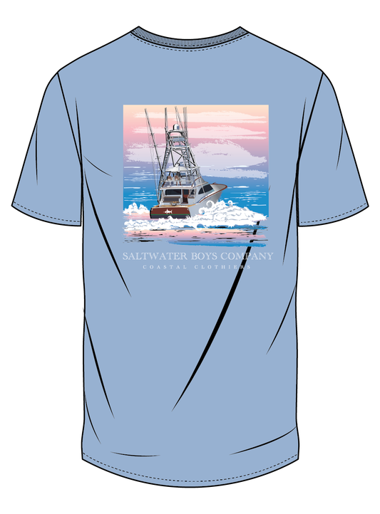 Offshore Boat Graphic Boys Tee SS