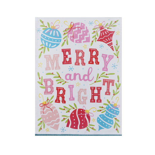 Merry Bright With  Pom Pom M/4 Kitchen Towel