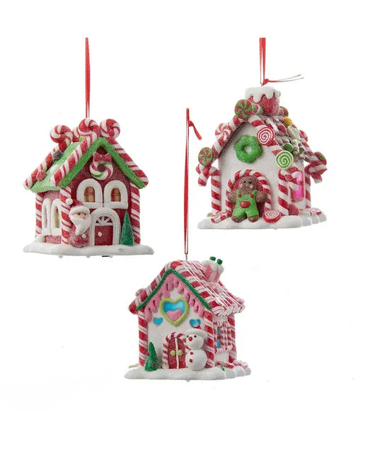 3.5"B/O GINGRBRD LED CANDY HOUSE 3A