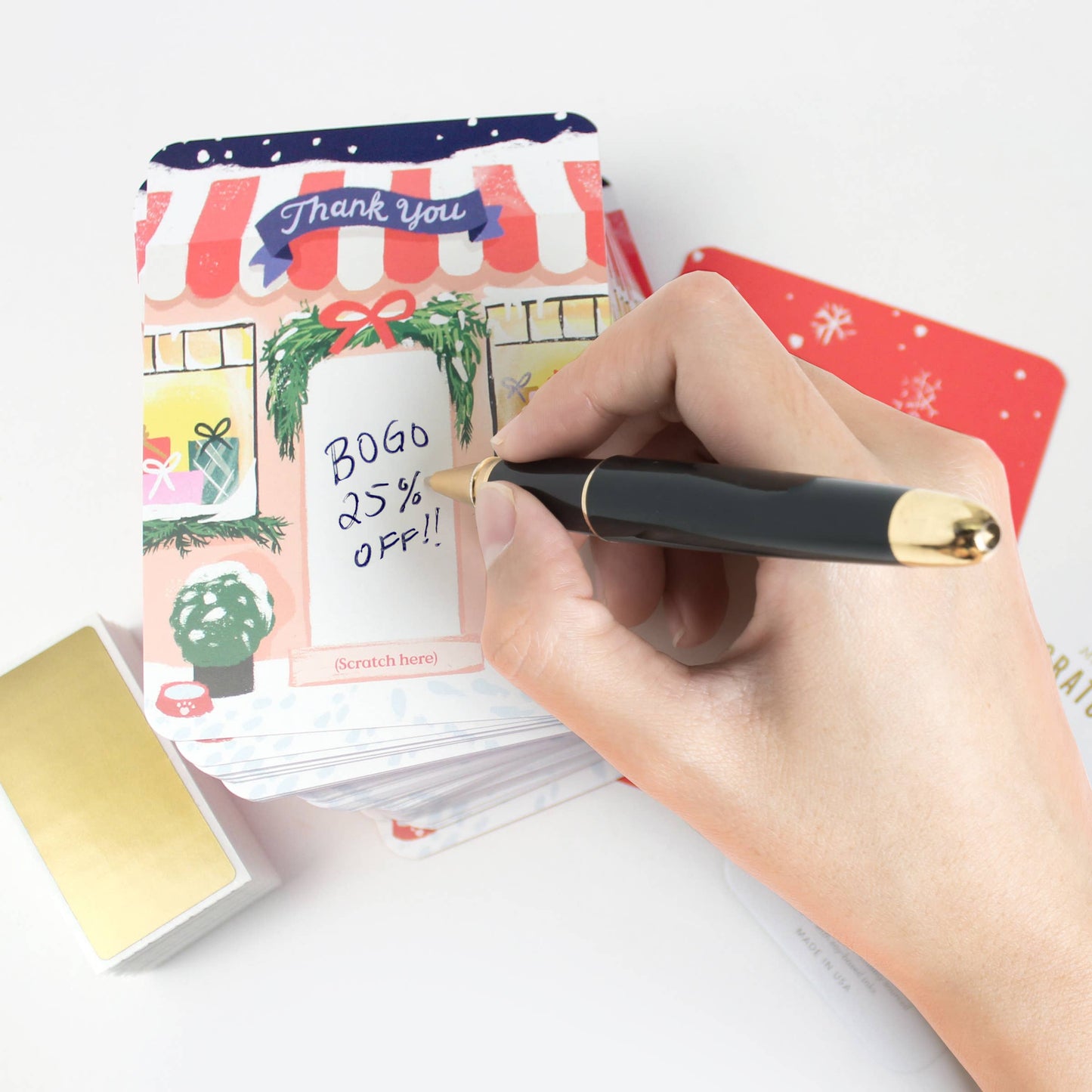 100 Customer Scratch-off Cards - Winter Shop