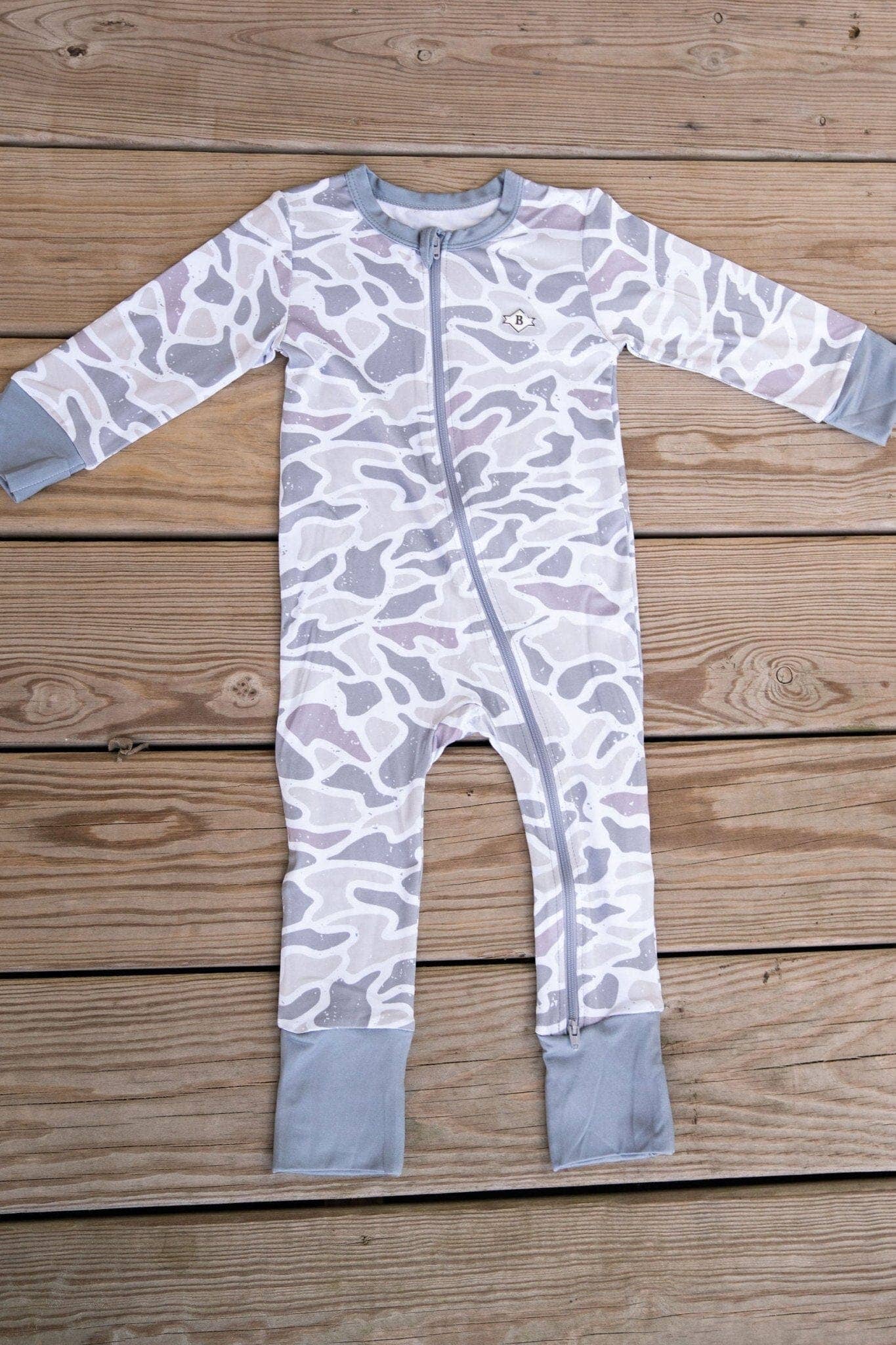 Baby Zip Up - White Camo