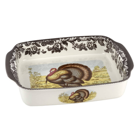 Spode Woodland Handled Lasagne Dish 15 Inch (Turkey)