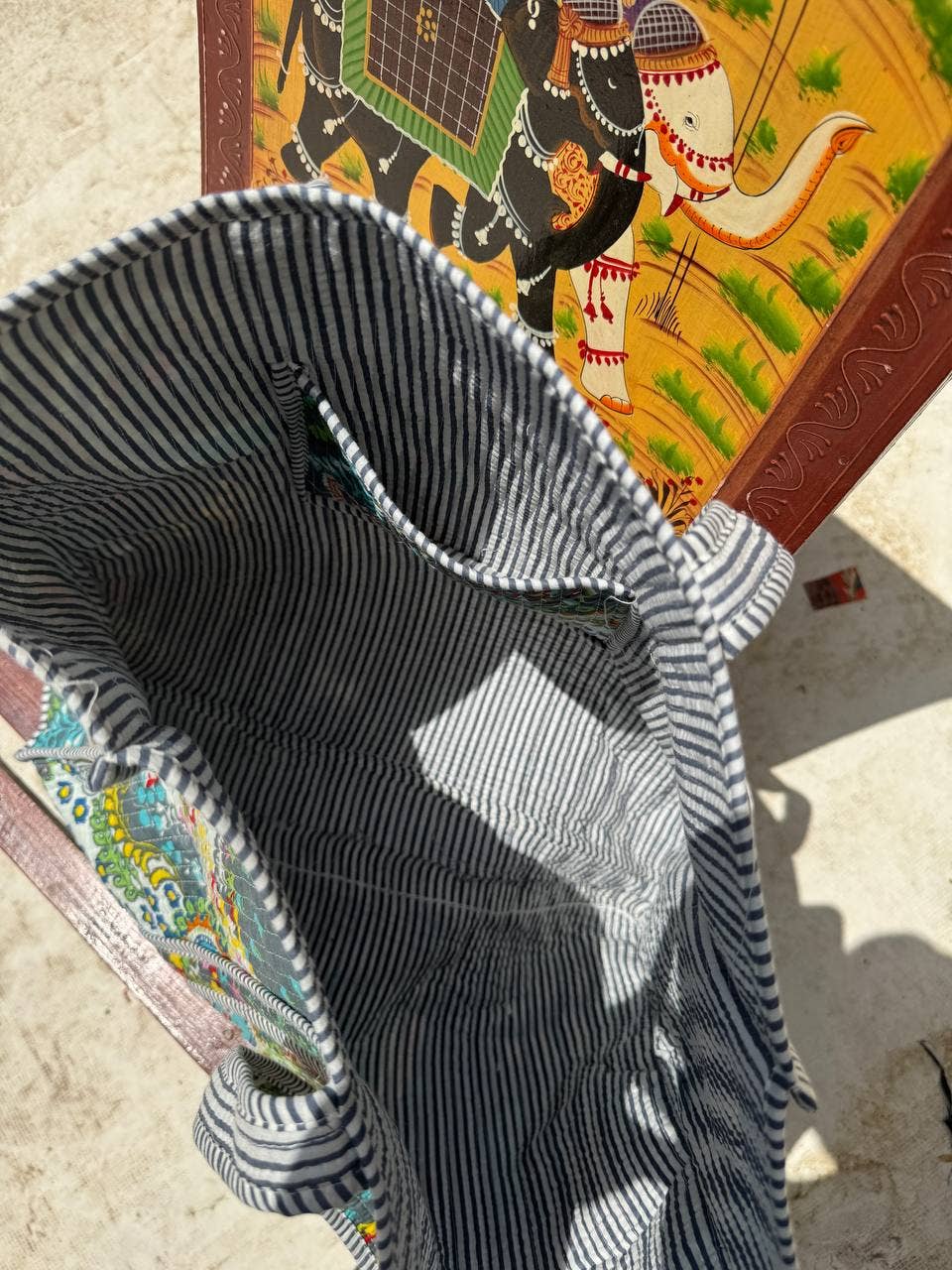 Paisley Printed Quilted Cotton Bag Shopping Bag Shoulder Bag