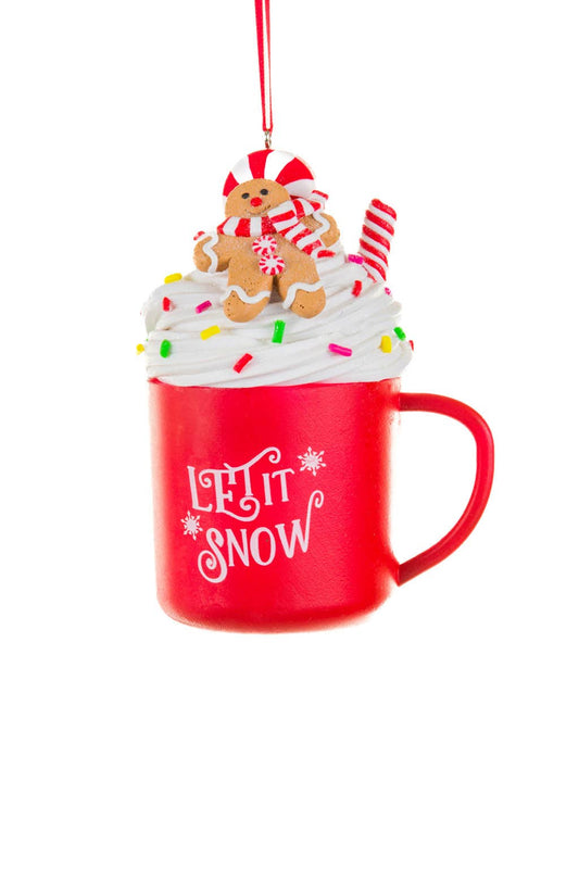 NEW - Hanging Red Hot Cocoa Ornament