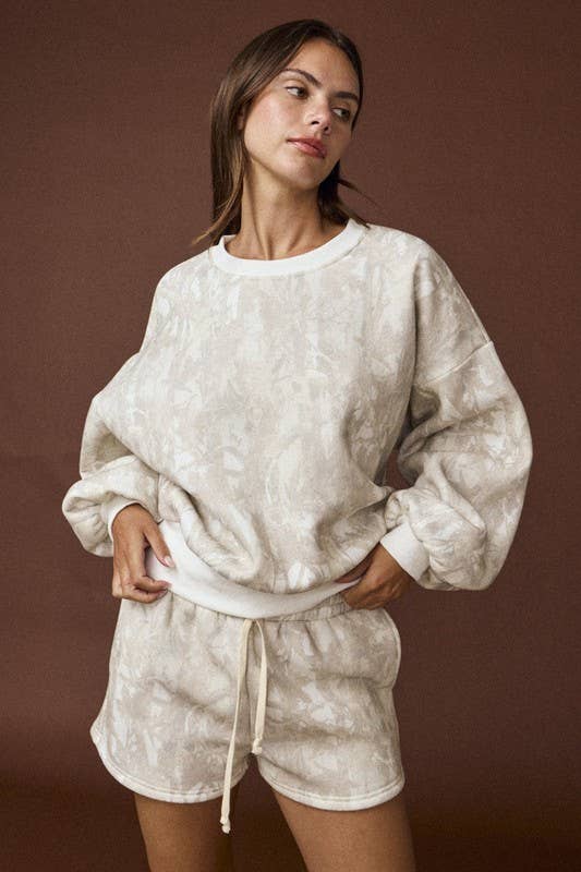 Woodland Camo Crewneck And Shorts