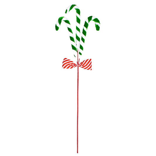 Candy Canes Stem   Green/White   6x19.5