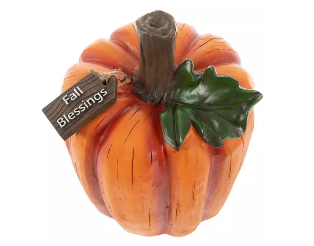 Wood Blessings Pumpkin