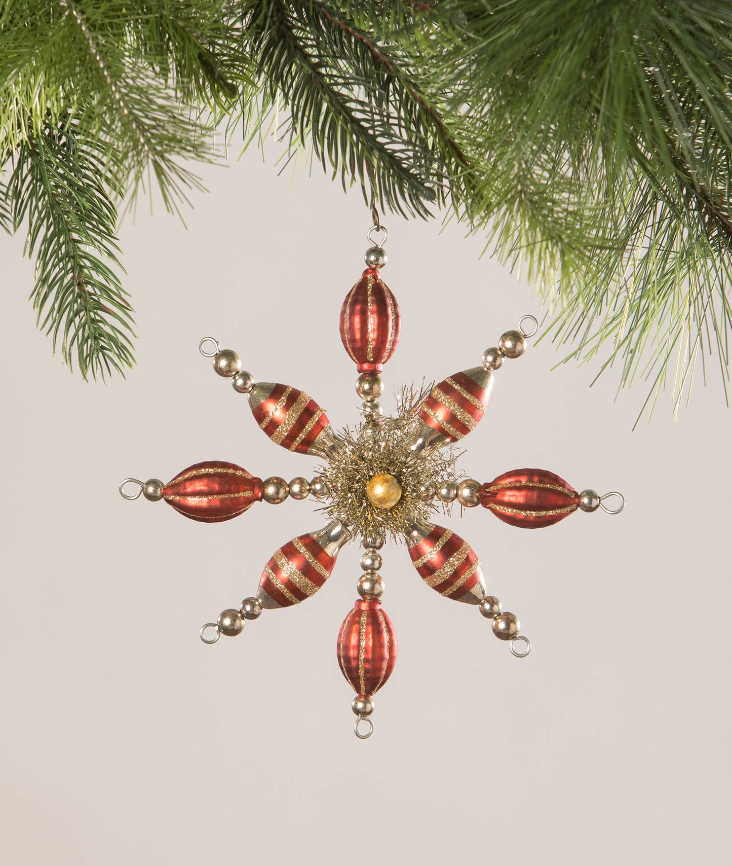 Ruby Red Starburst Ornament