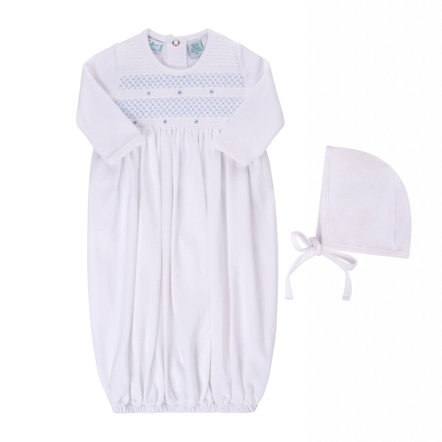 Baby Boys & Girls Smocked Bullion Gown w/Hat