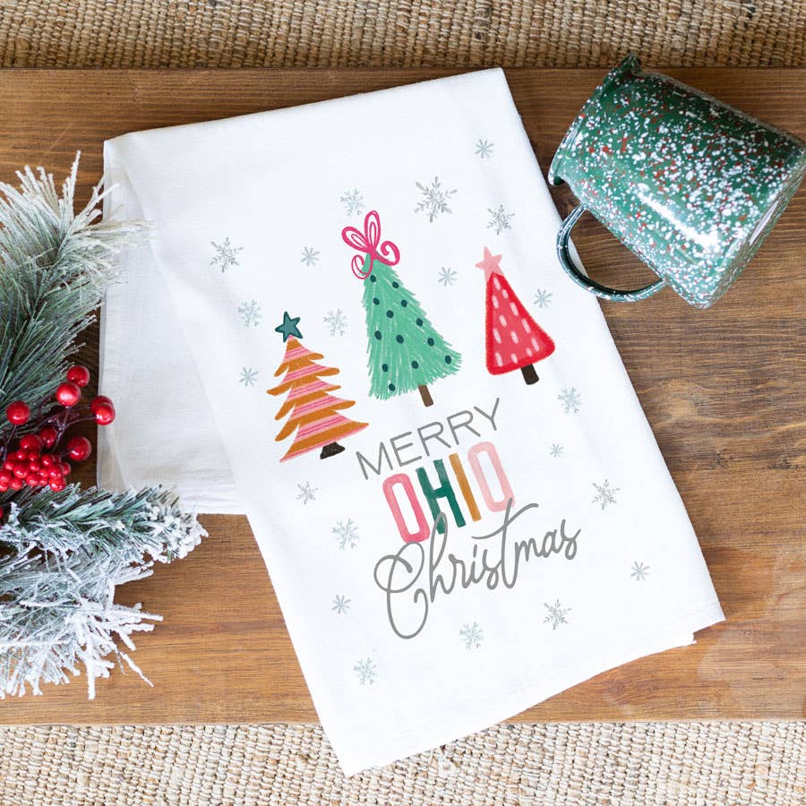 State Products, Kitchen Towel, Christmas Decor, Custom Towel