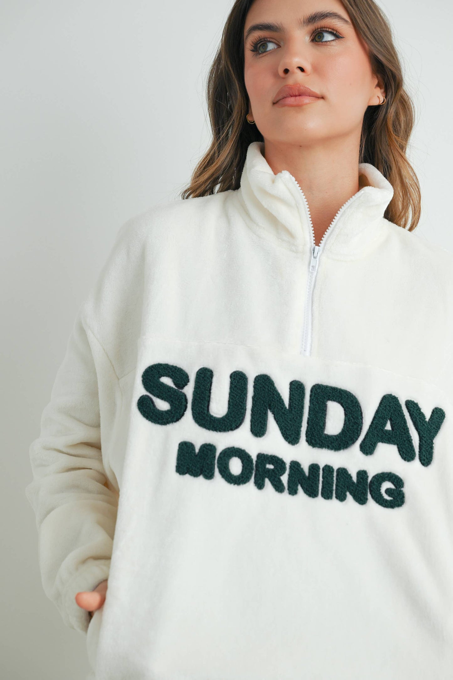 Sunday Morning Half-Zip Pullover Sweatshirt - BMT7579