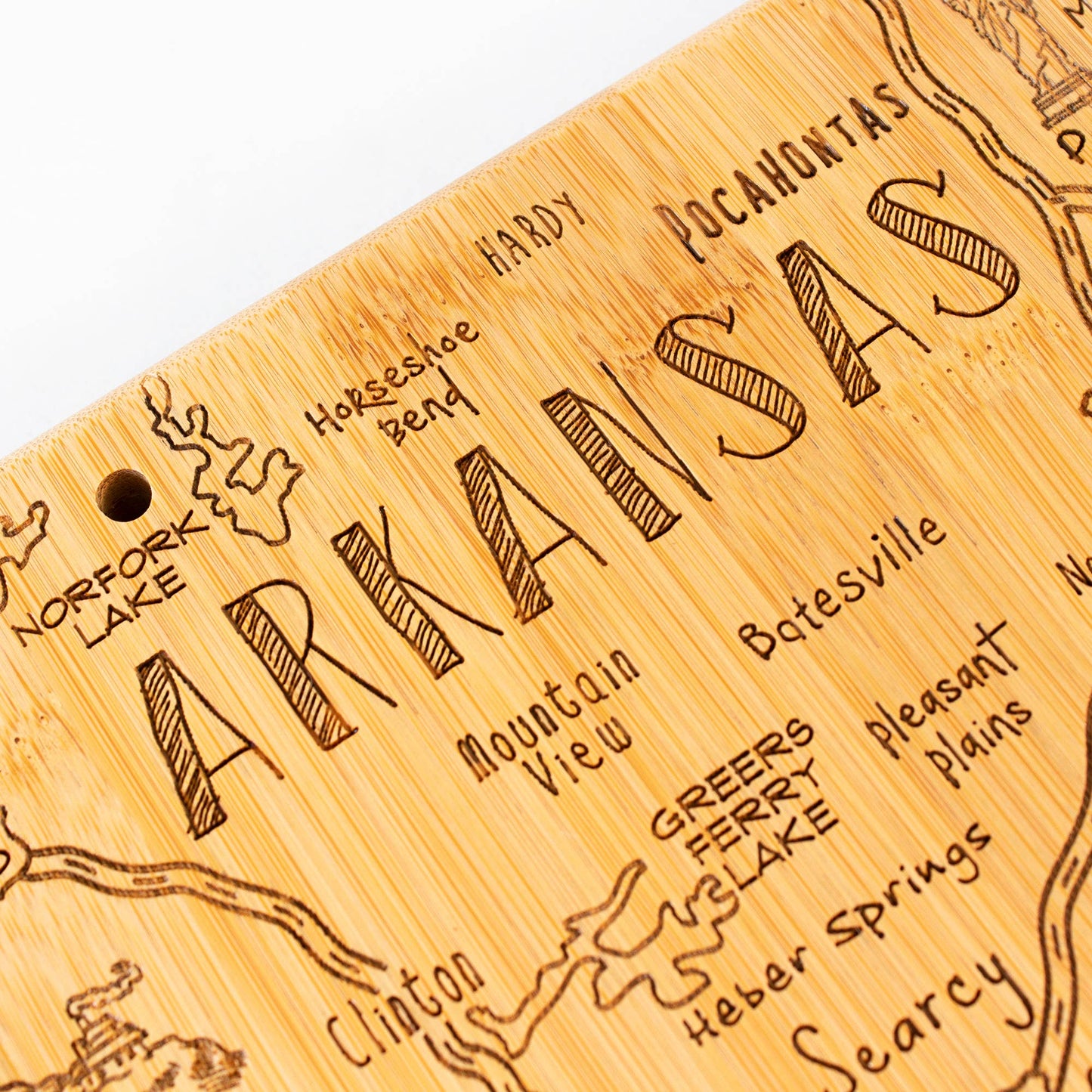 Destination Arkansas State-Shaped Serving & Cutting Board